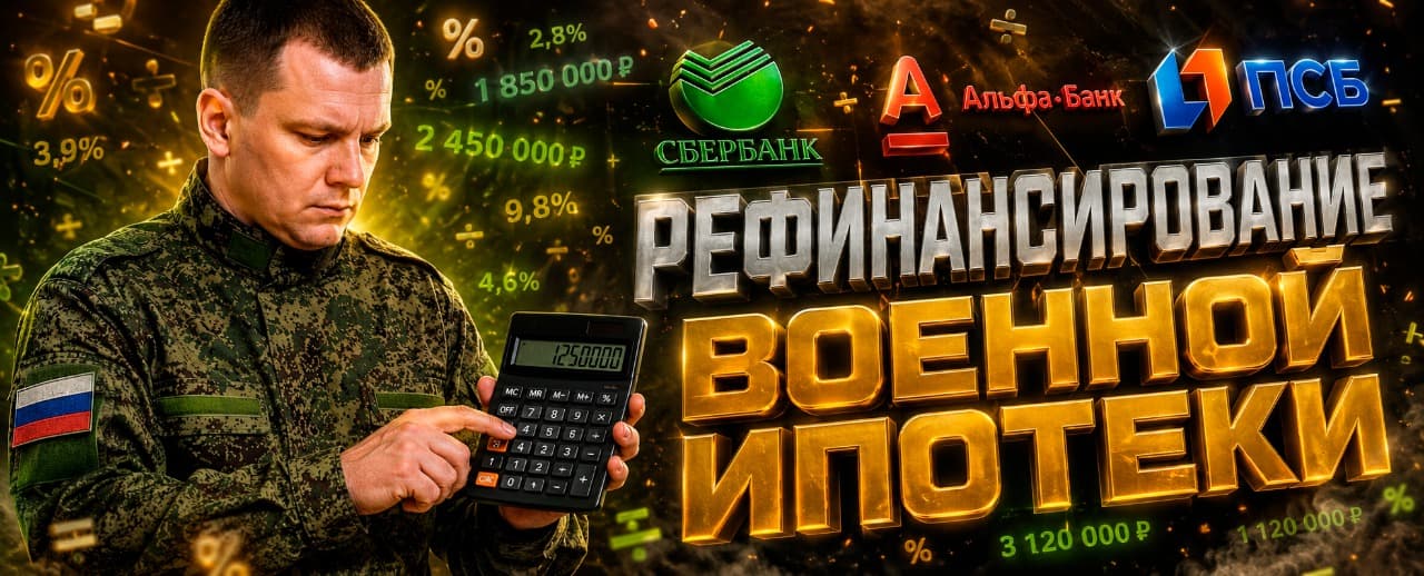 Рефинансирование военной ипотеки